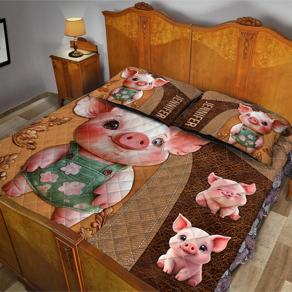 Niedliches Schweinchen – Personalisiertes Bettwäscheset für Schweinchenliebhaber