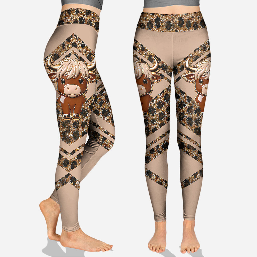 Cute Highlandcow - Personalized Highland Cow Hoodie and Leggings