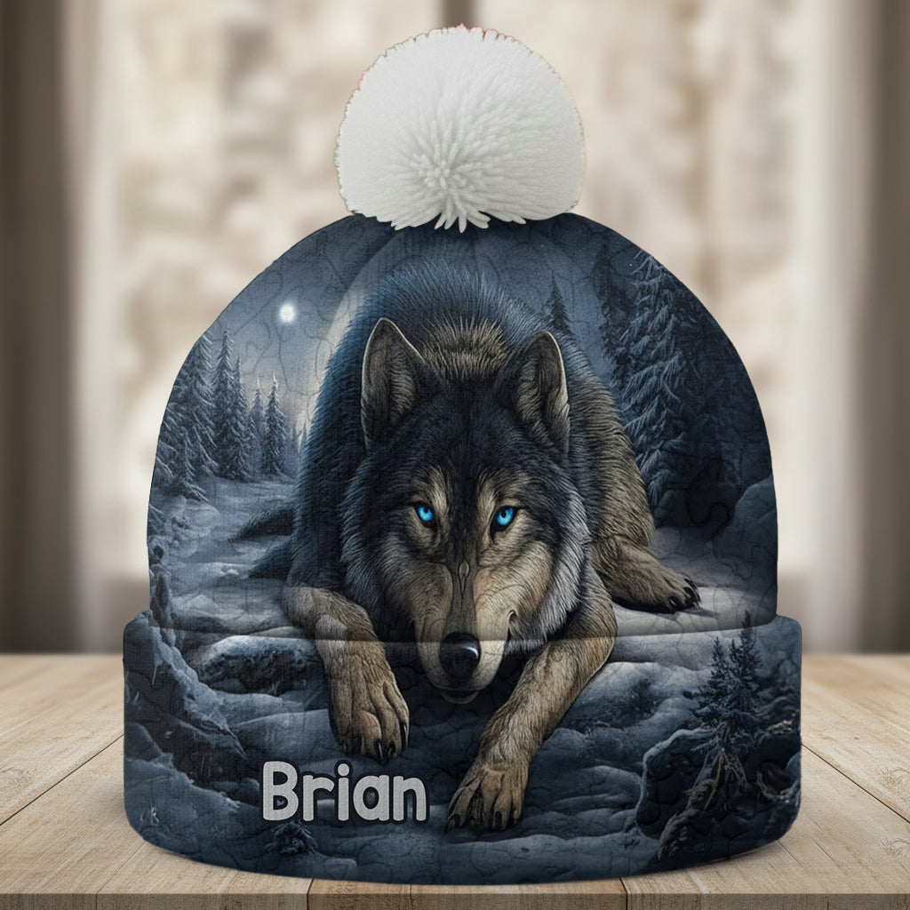 Starker Wolf – Personalisierte Wolfsmütze