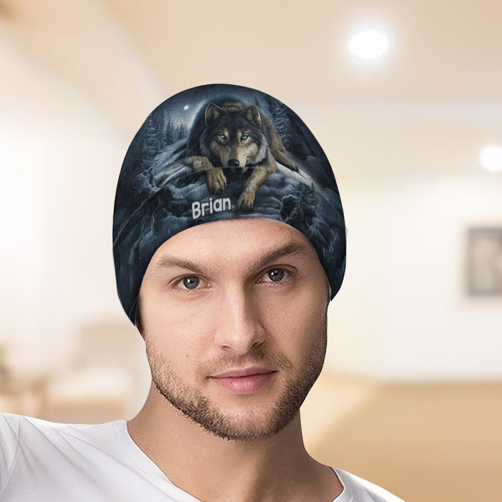 Starker Wolf – Personalisierte Wolfsmütze