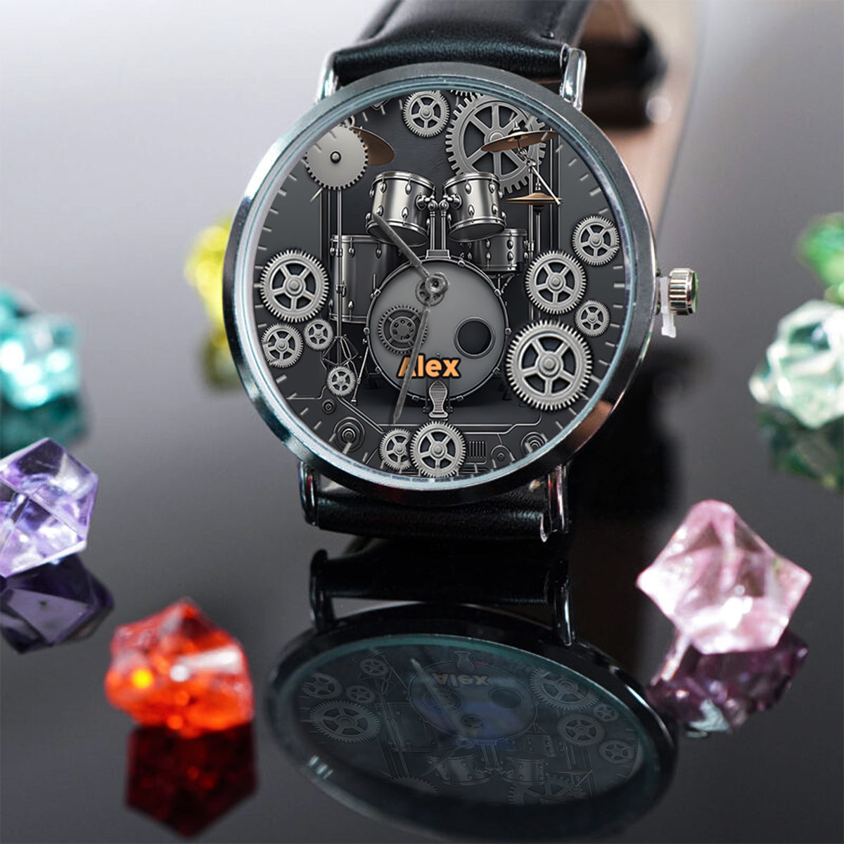 Vie de batteur - Montre-bracelet personnalisée pour batteur