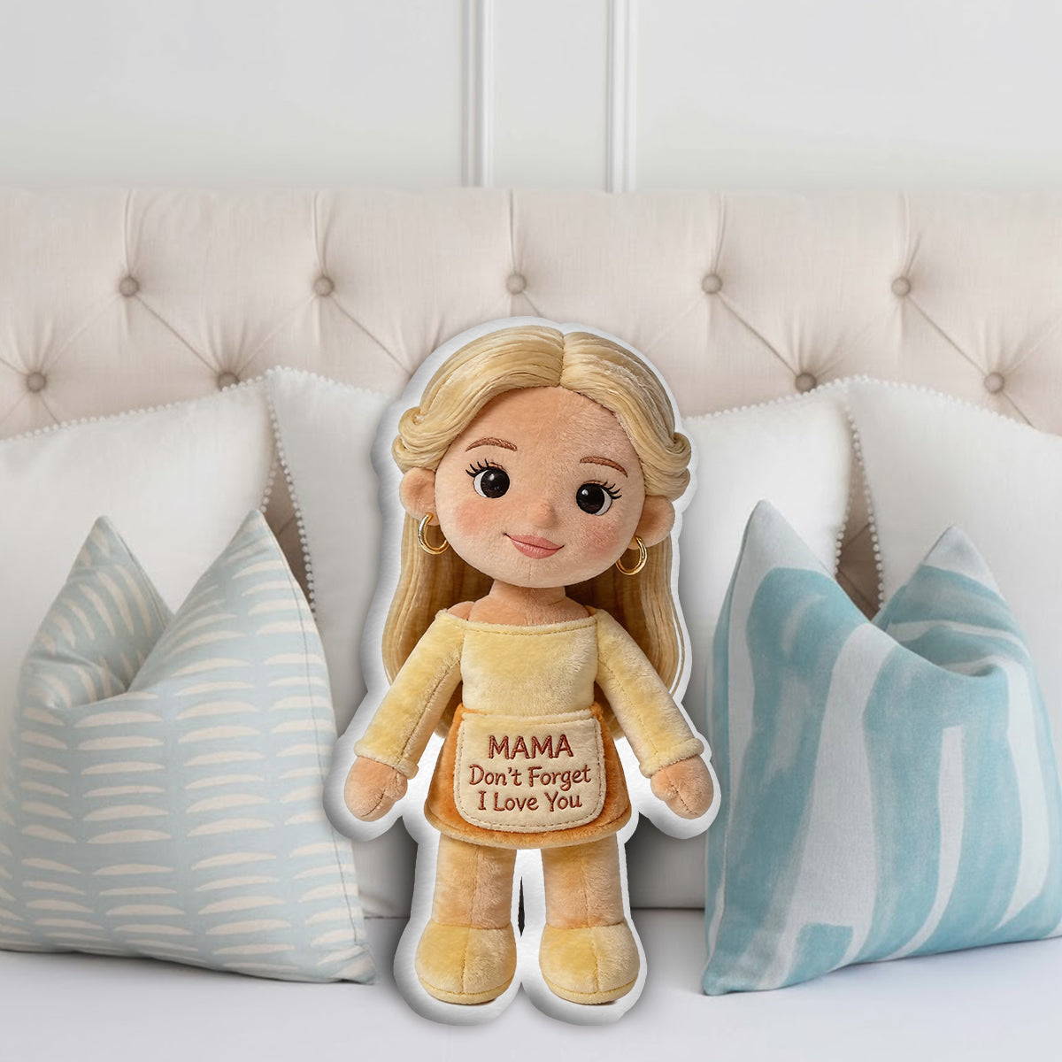 Remember I Love You - Personalized Mother Faux Fur Shaped Pillow