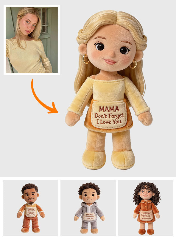 Remember I Love You - Personalized Mother Faux Fur Shaped Pillow