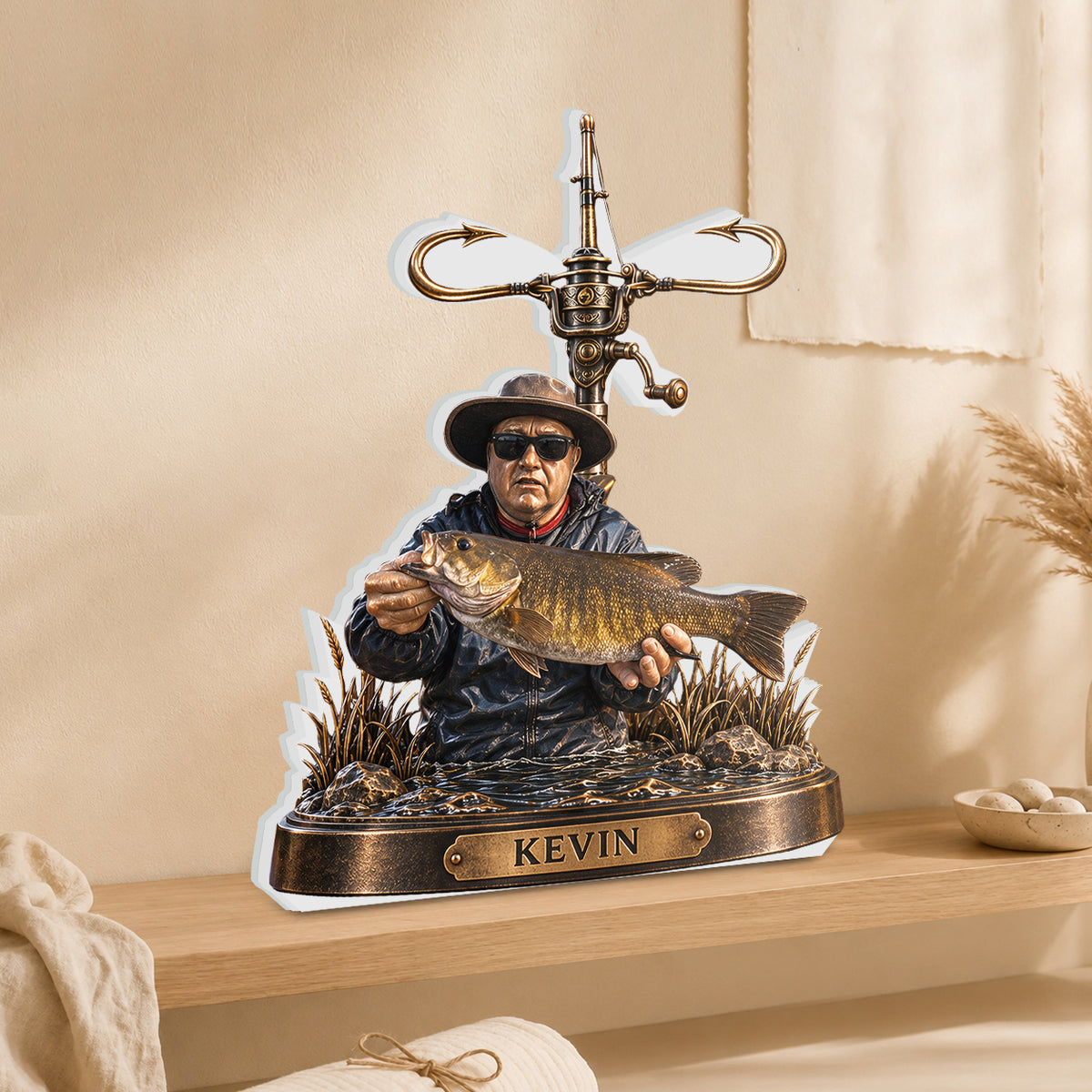 Fishing With Faith - Personalized Fishing 3D Plaque