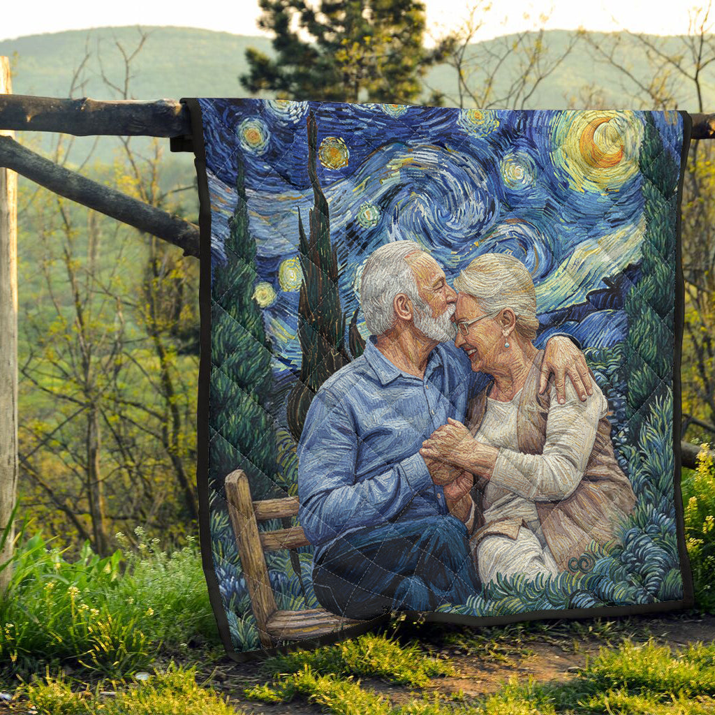 Van Gogh Style - Personalized Couple Quilt