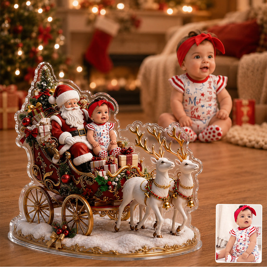 Merry Christmas - Personalized Kid Custom Shaped Acrylic Plaque