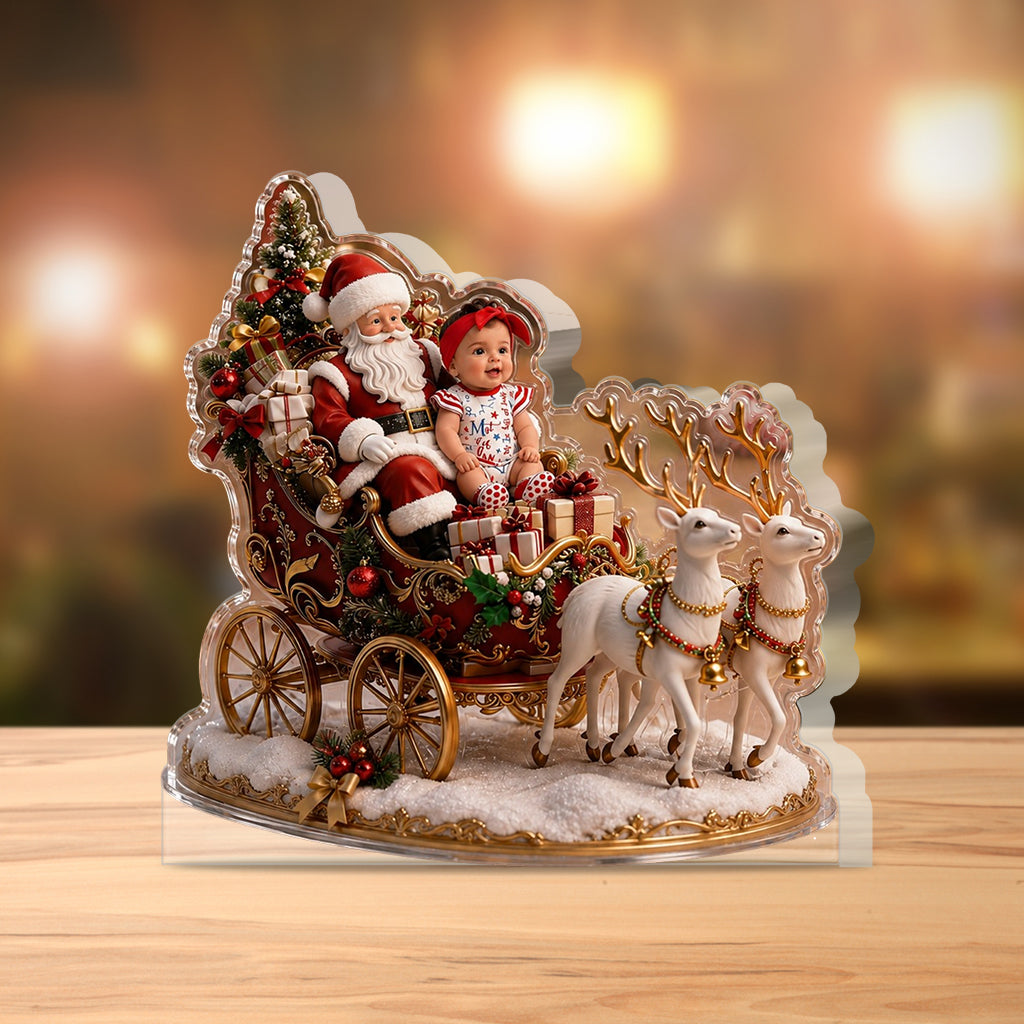 Merry Christmas - Personalized Kid Custom Shaped Acrylic Plaque