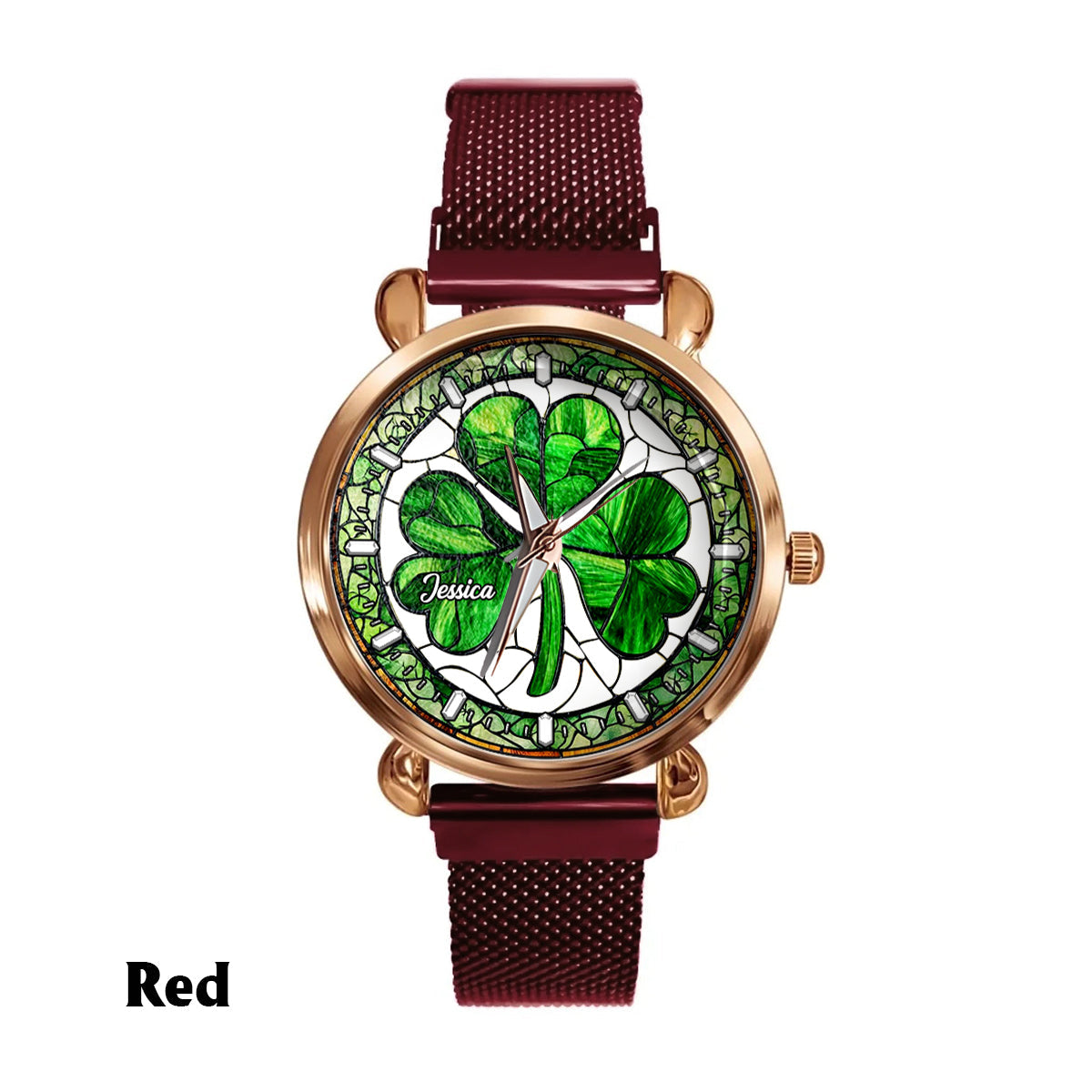 Shamrock St Patrick - Personalized Irish Women Hand Watch