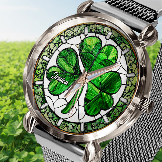 Shamrock St Patrick - Personalized Irish Women Hand Watch