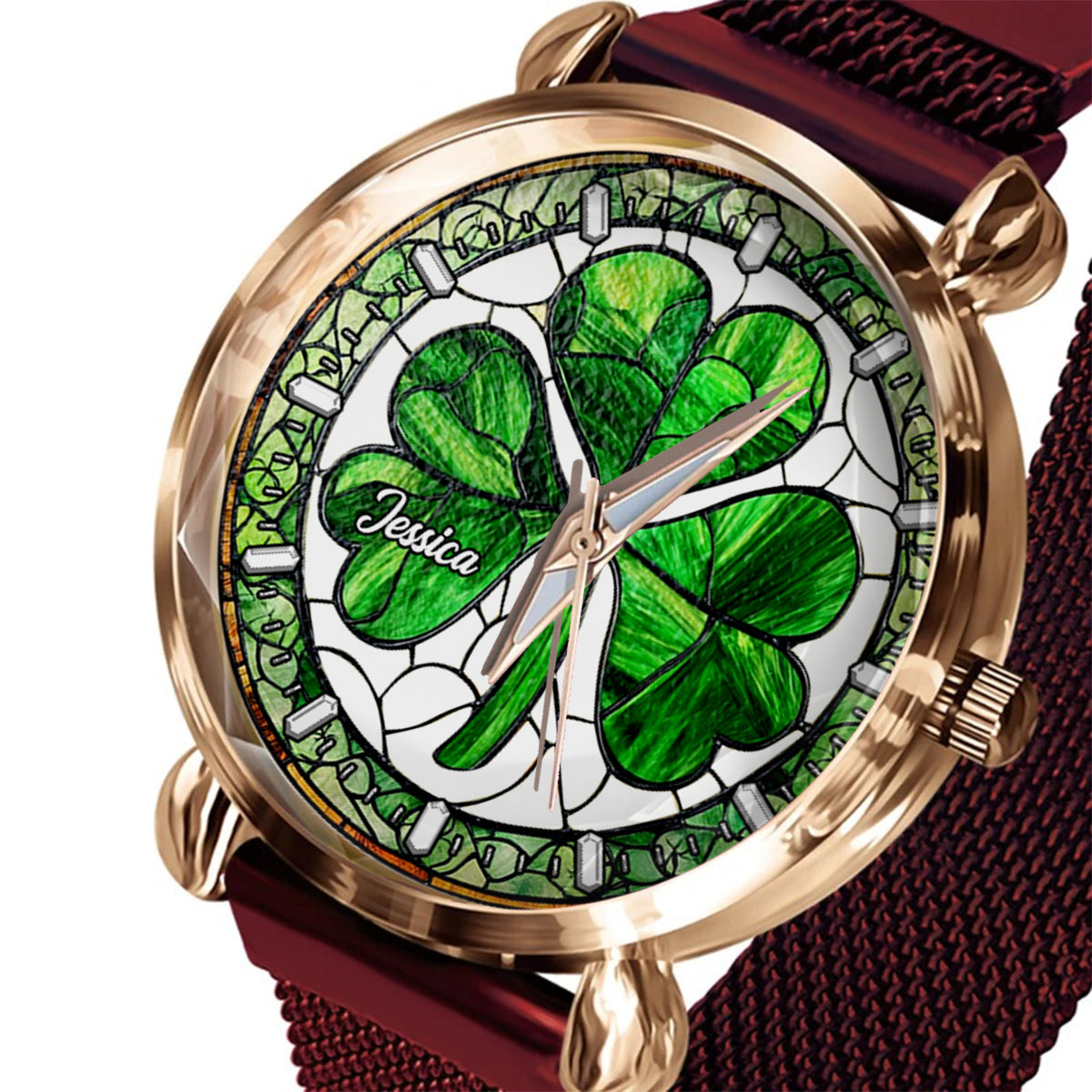 Shamrock St Patrick - Personalized Irish Women Hand Watch