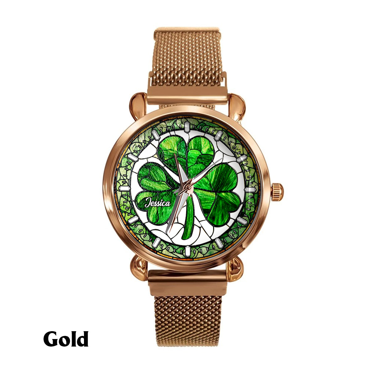 Shamrock St Patrick - Personalized Irish Women Hand Watch