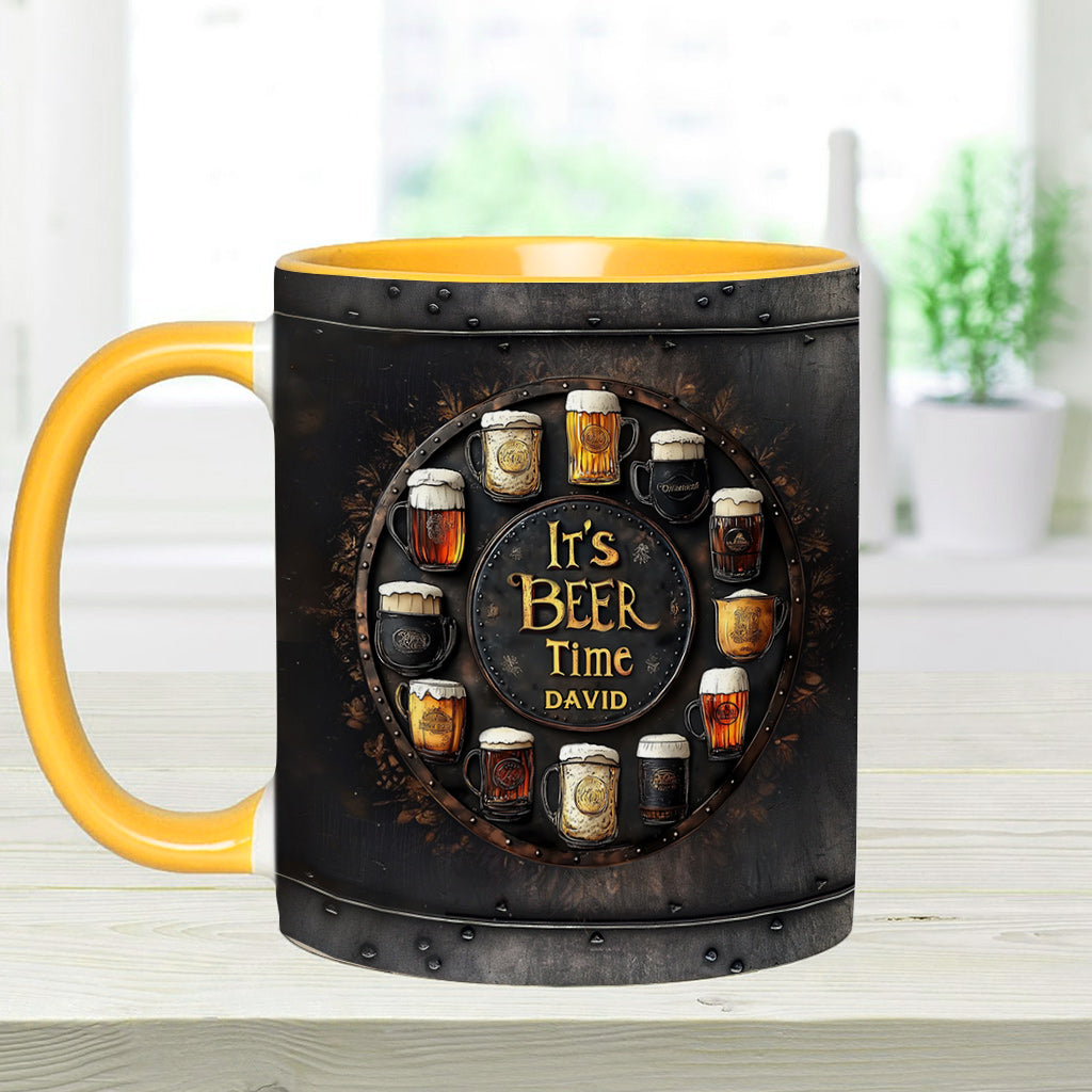 It's Beer Time - Personalized Beer Accent Mug