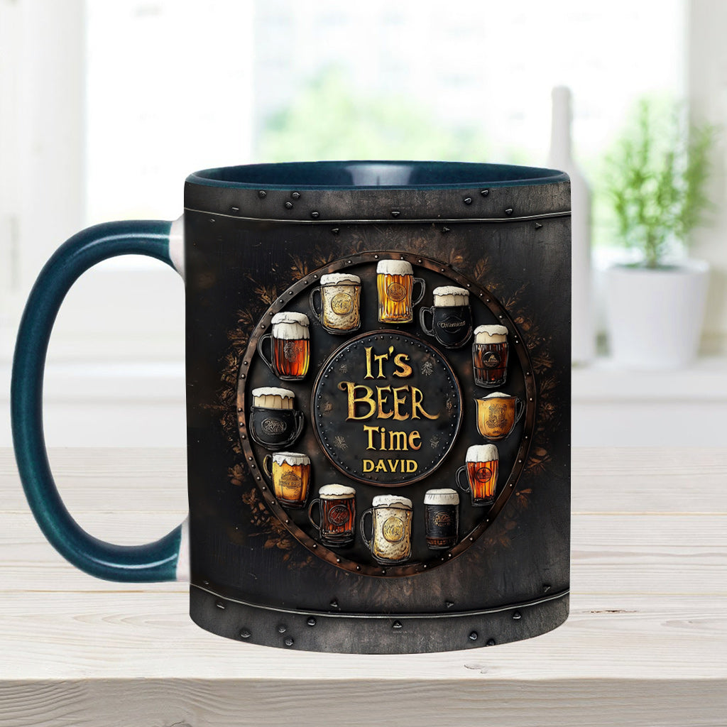 It's Beer Time - Personalized Beer Accent Mug