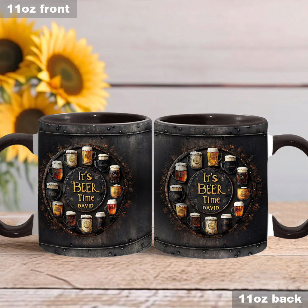 It's Beer Time - Personalized Beer Accent Mug
