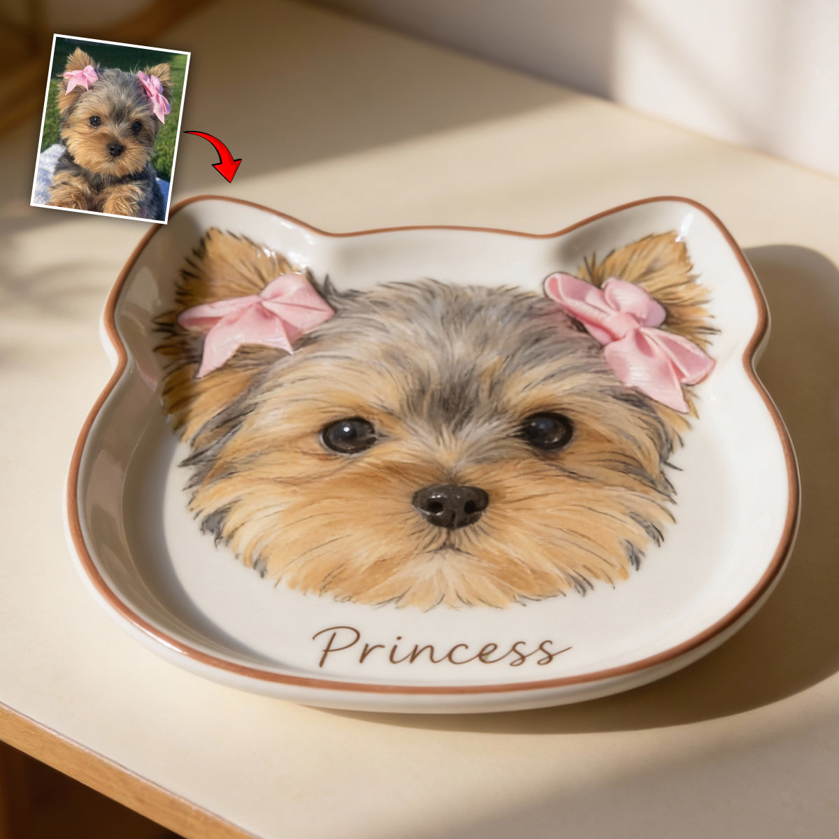 Custom Any Pet Photo - Personalized Dog Catch-All Tray