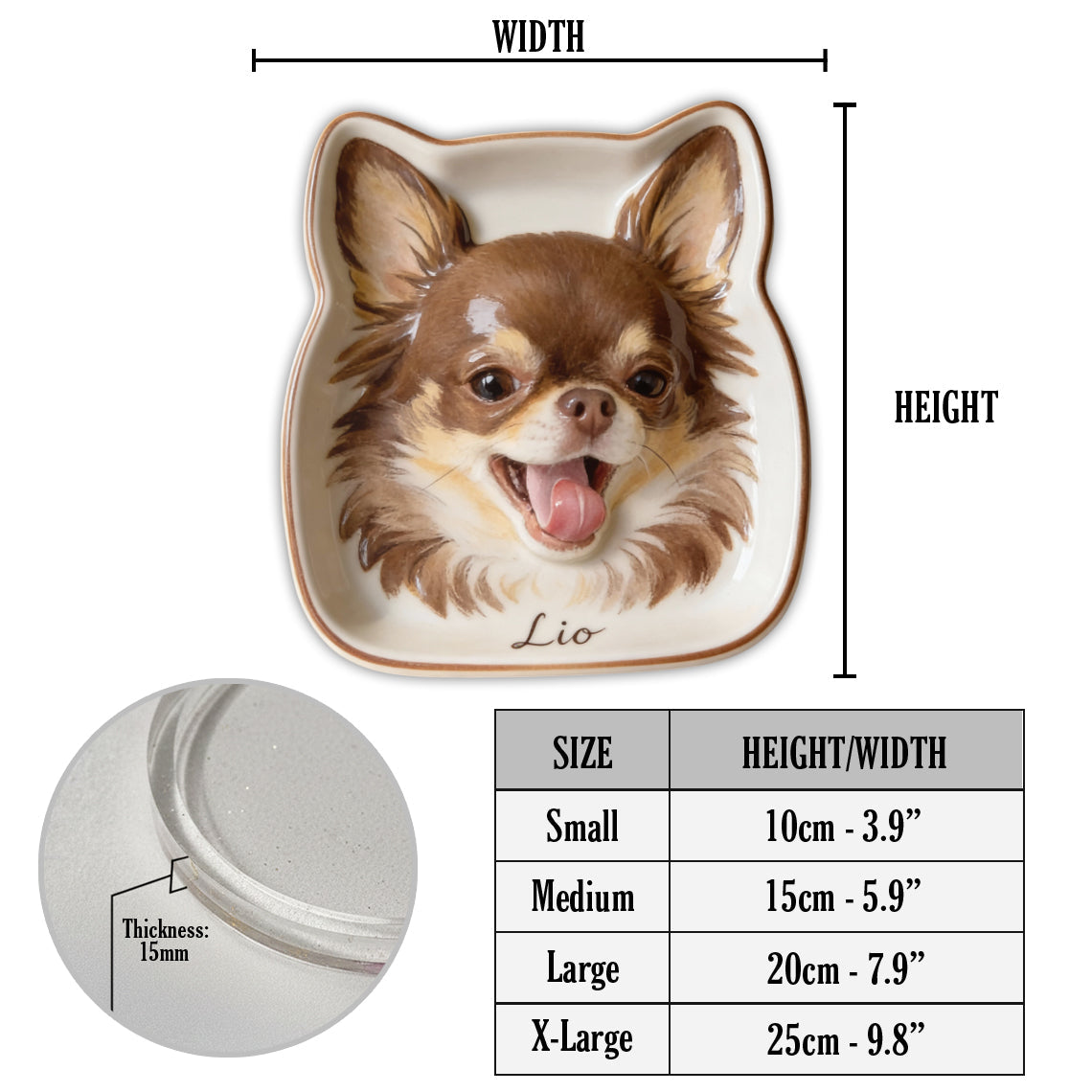 Custom Any Pet Photo - Personalized Dog Catch-All Tray