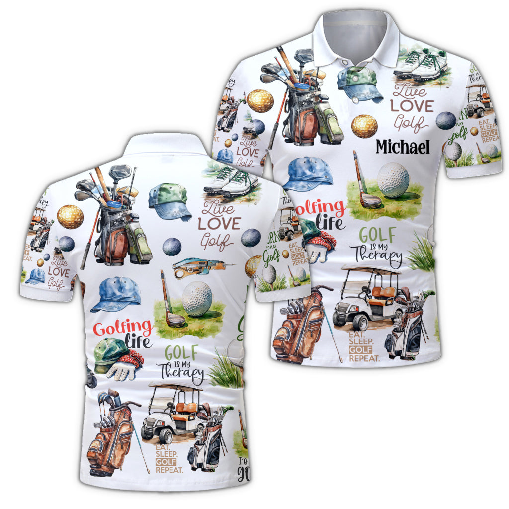 Live Love Golf - Personalized Golf Polo Shirt
