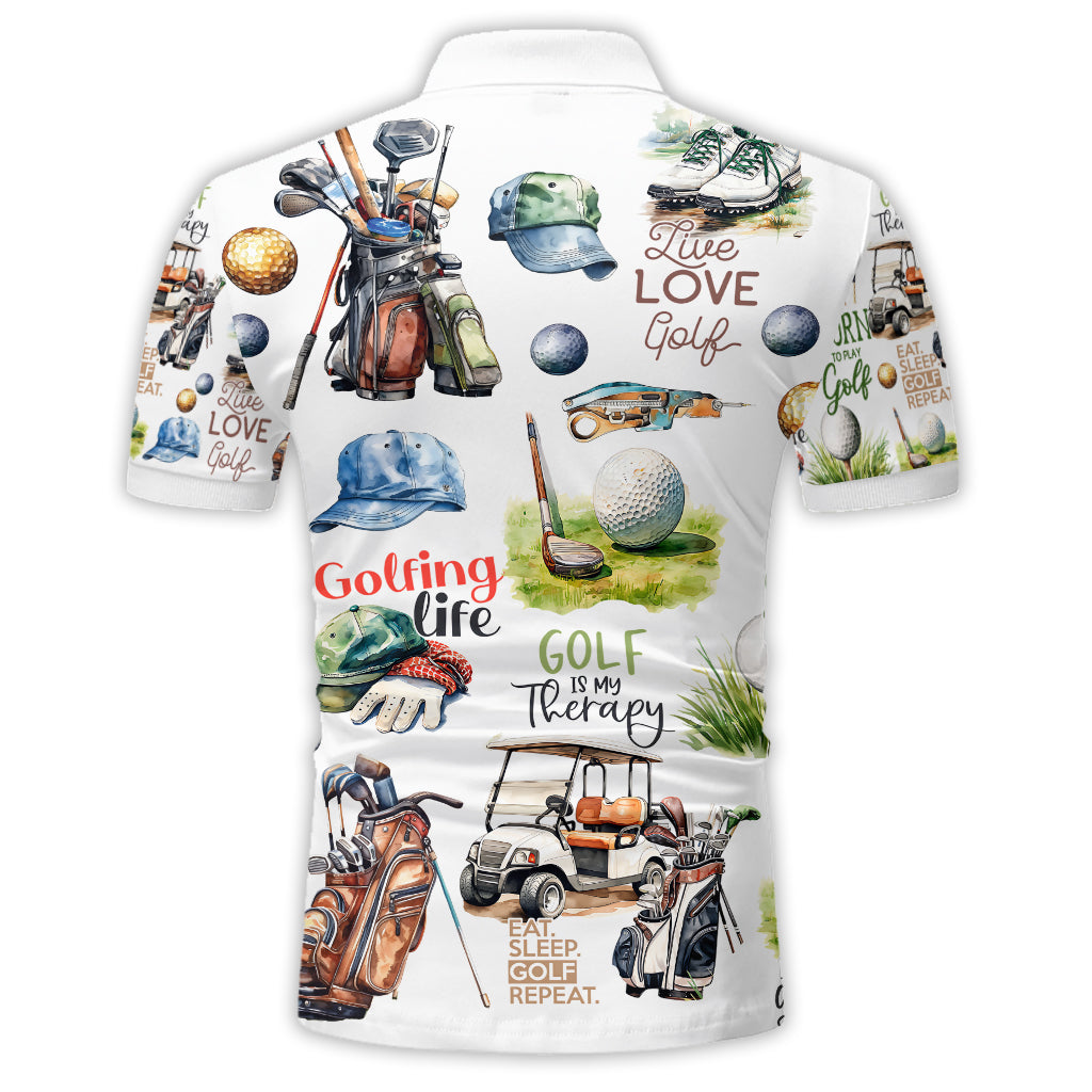 Live Love Golf - Personalized Golf Polo Shirt