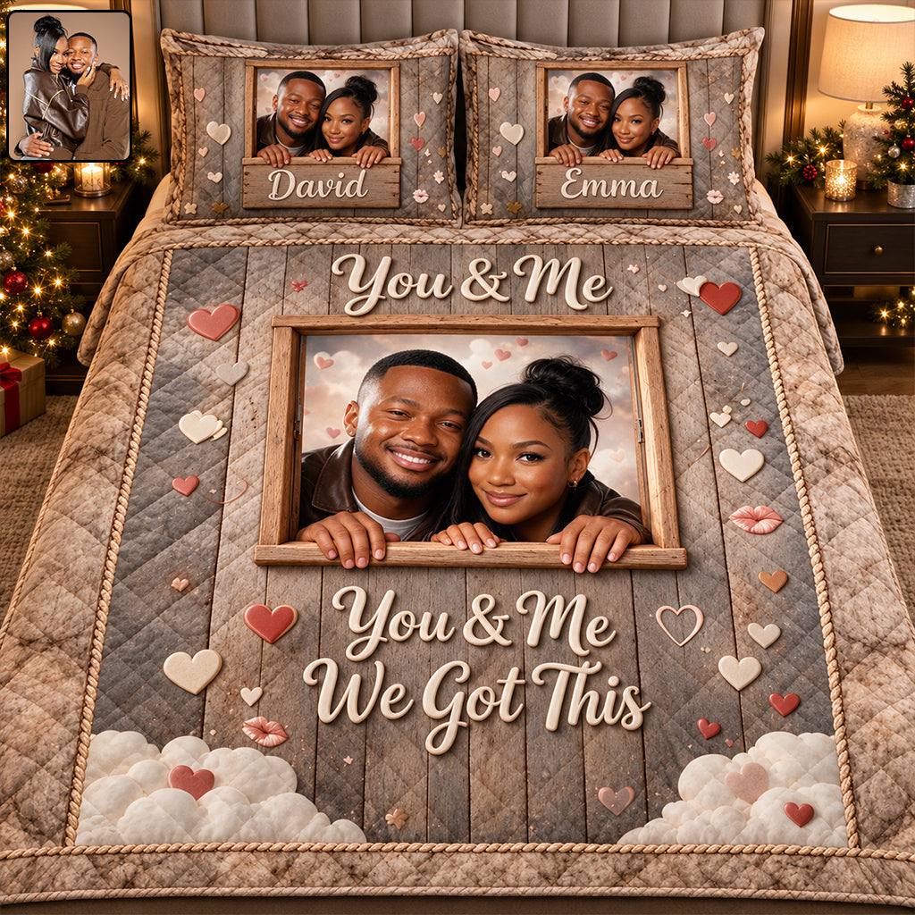 Du & Ich - Personalisierbares Paar Quilt-Set
