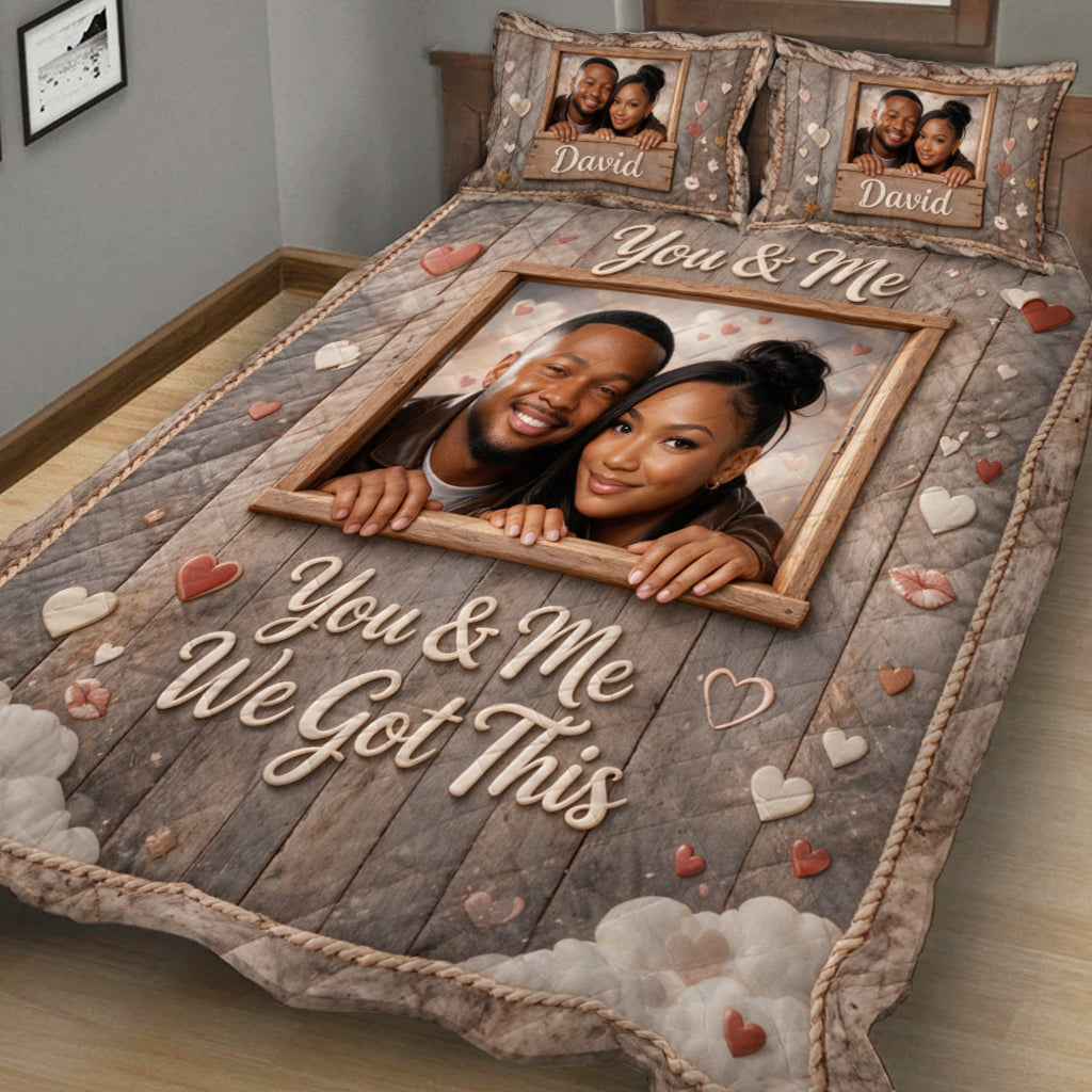 Du & Ich - Personalisierbares Paar Quilt-Set