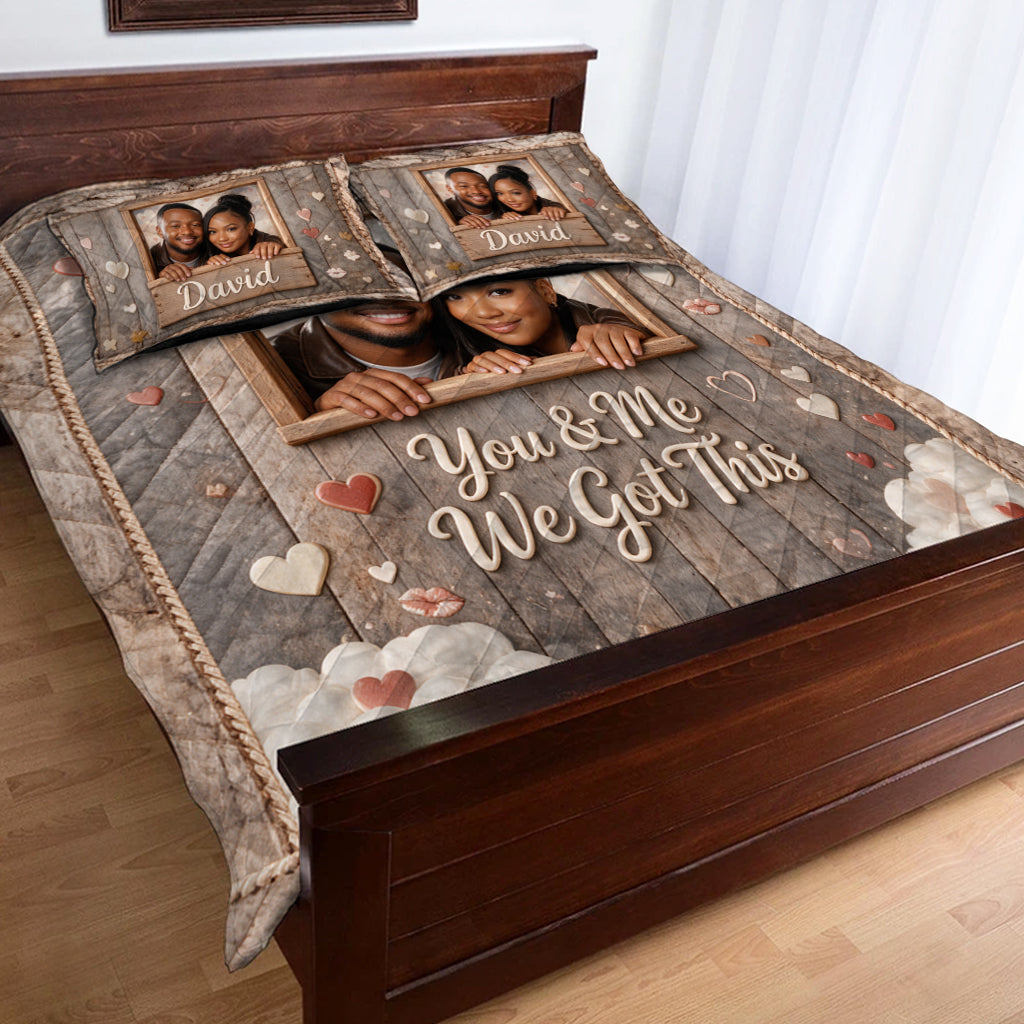 Du & Ich - Personalisierbares Paar Quilt-Set