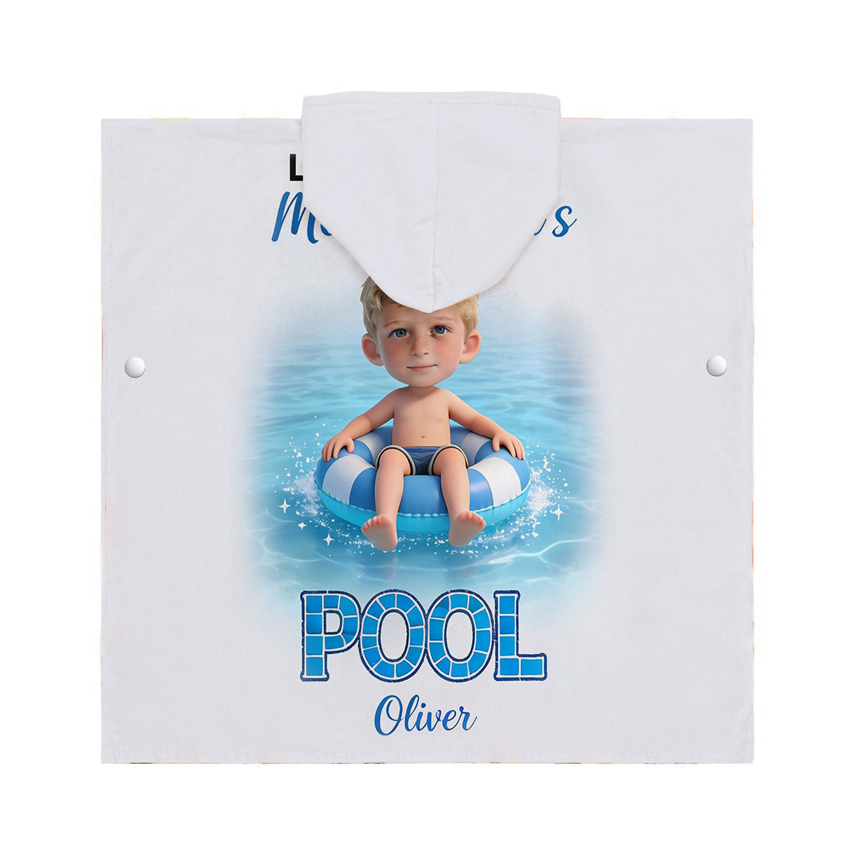 Life Is Better At The Pool - Personalized Kid Kid Hooded Towel Poncho