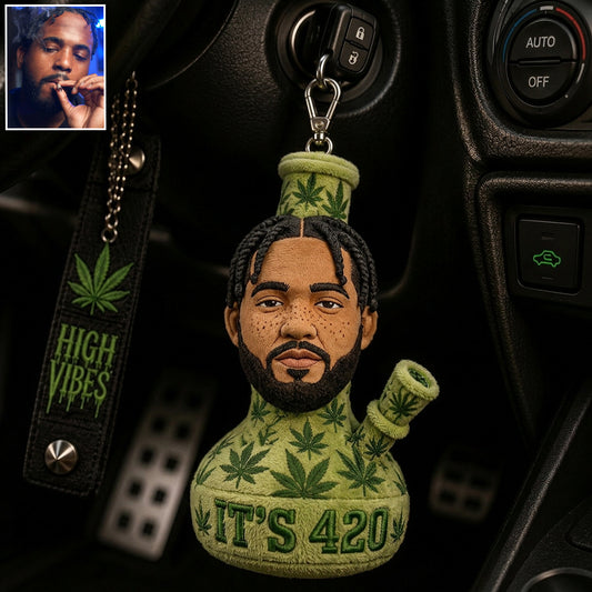 Any Photo Funny 420 Gift - Personalized Weed Plush Keychain
