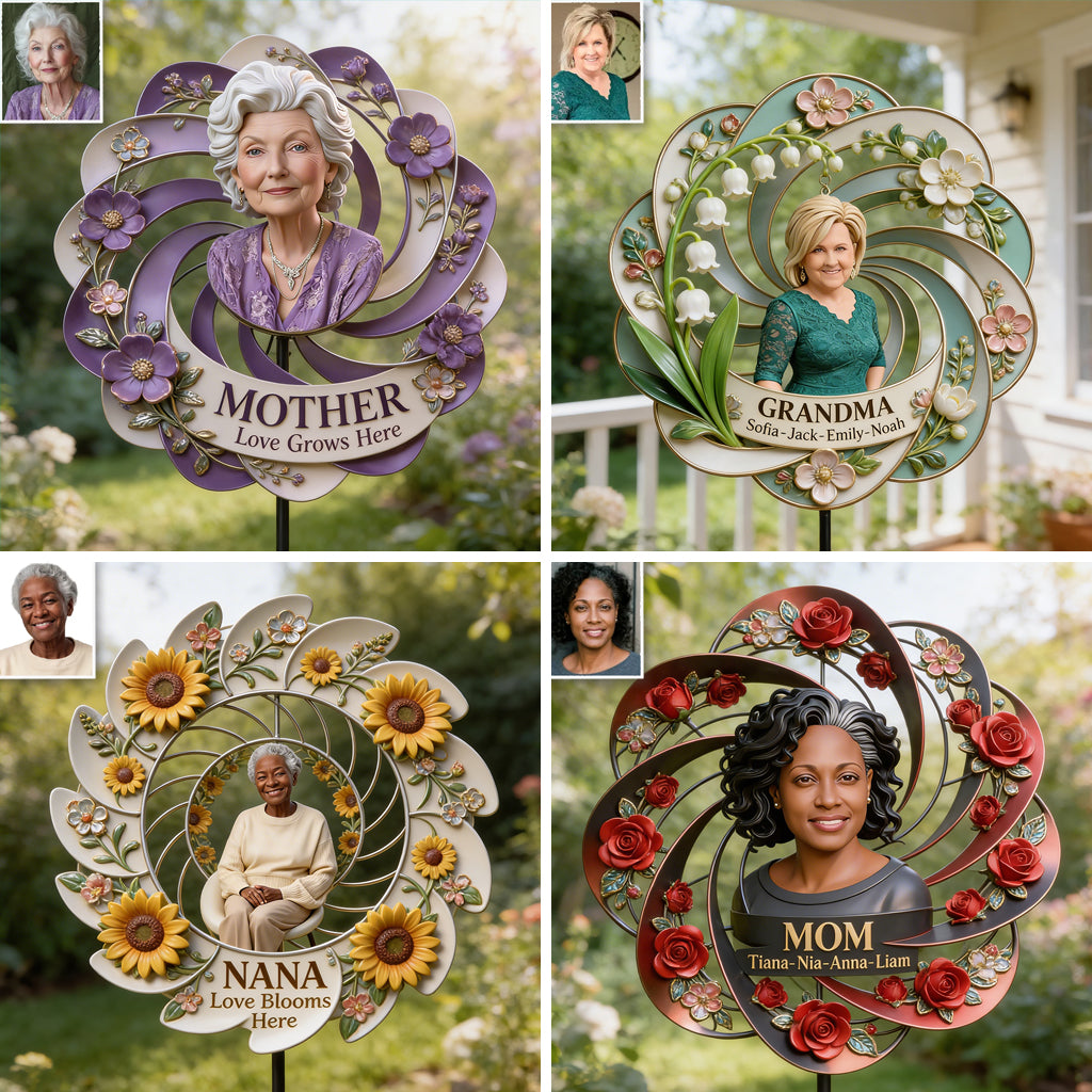 Nana Mother Garden - Personalisierte Metalltafel für Großmutter