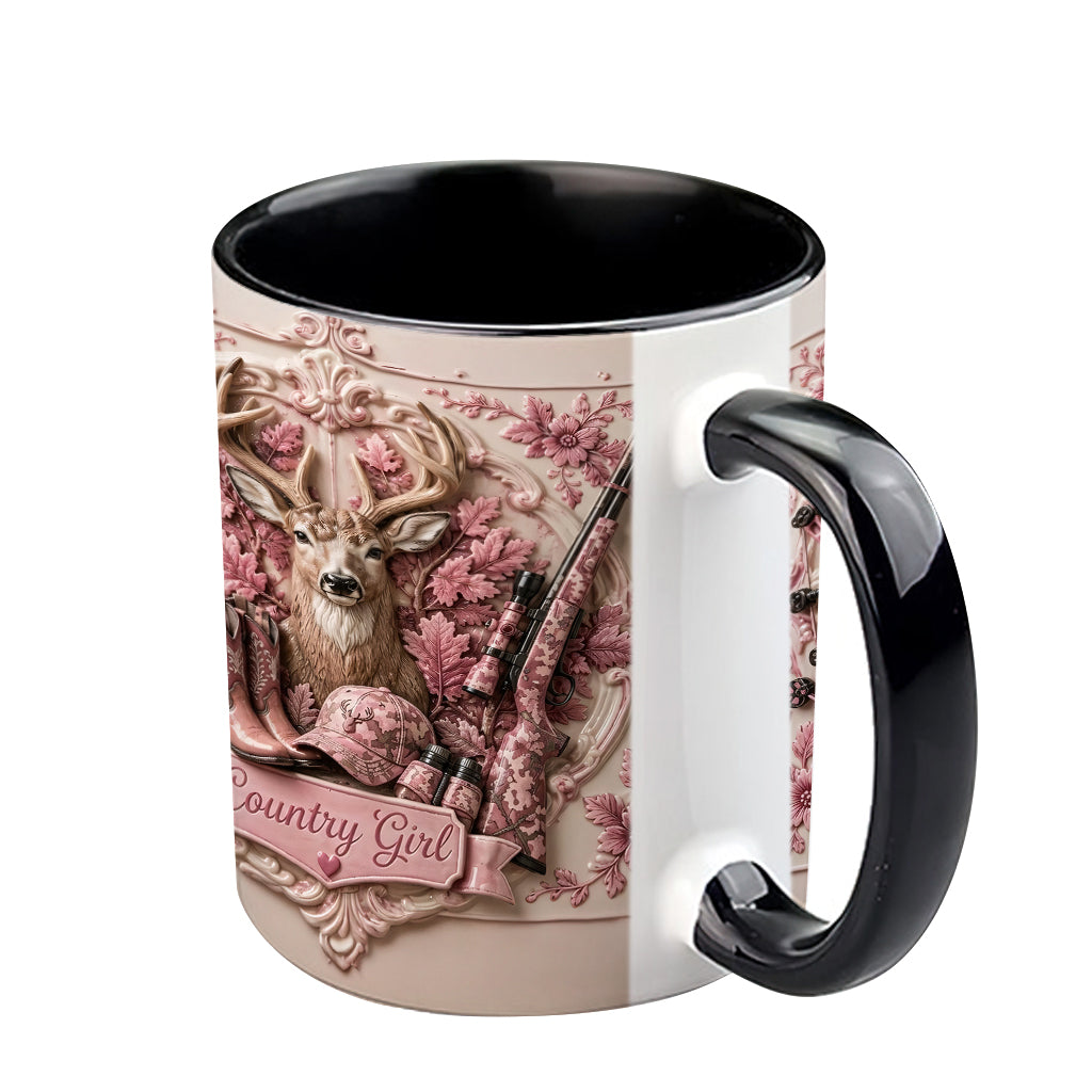 Country Girl - Personalized Hunting Accent Mug