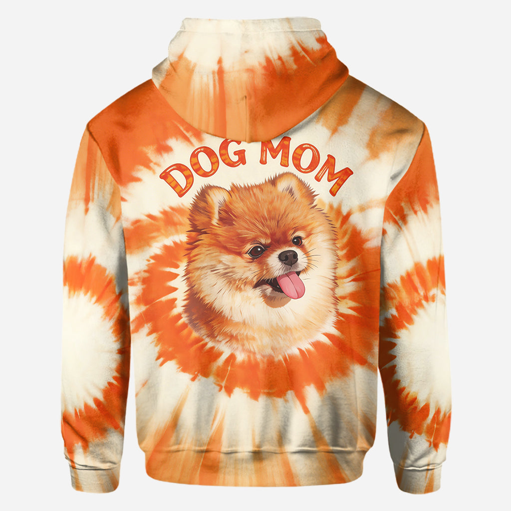 T-shirt Style Tie-Dye Pour Propriétaire de Chien - T-shirt Personnalisé