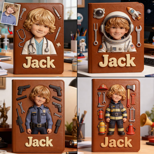 Wo Träume beginnen – Personalisiertes Notizbuch aus Ziegenleder