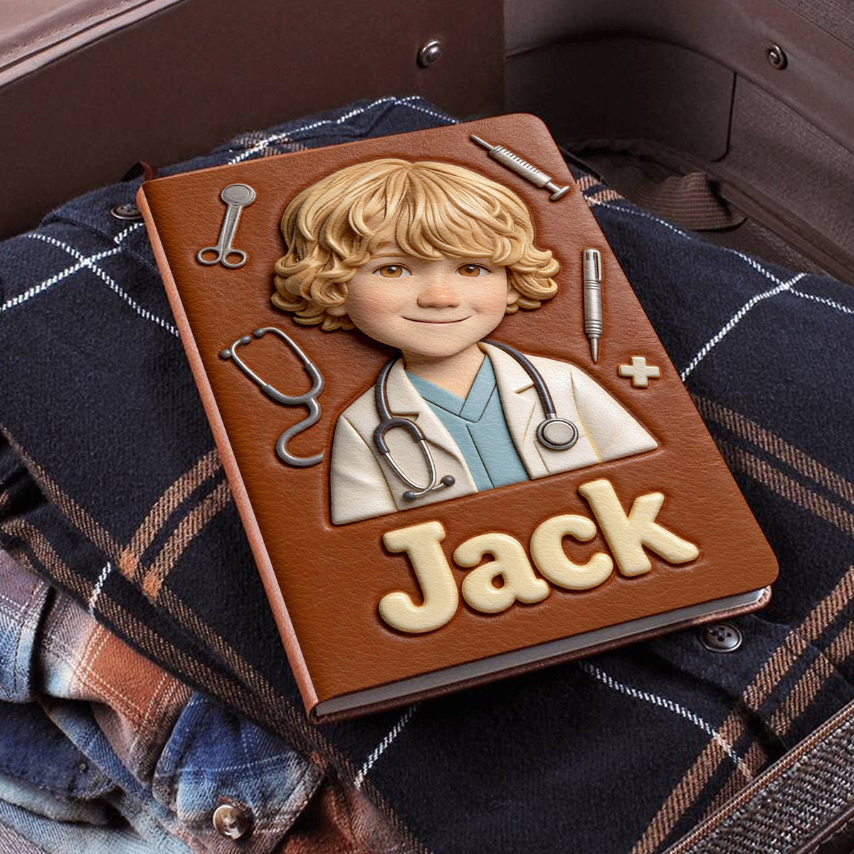 Wo Träume beginnen – Personalisiertes Notizbuch aus Ziegenleder