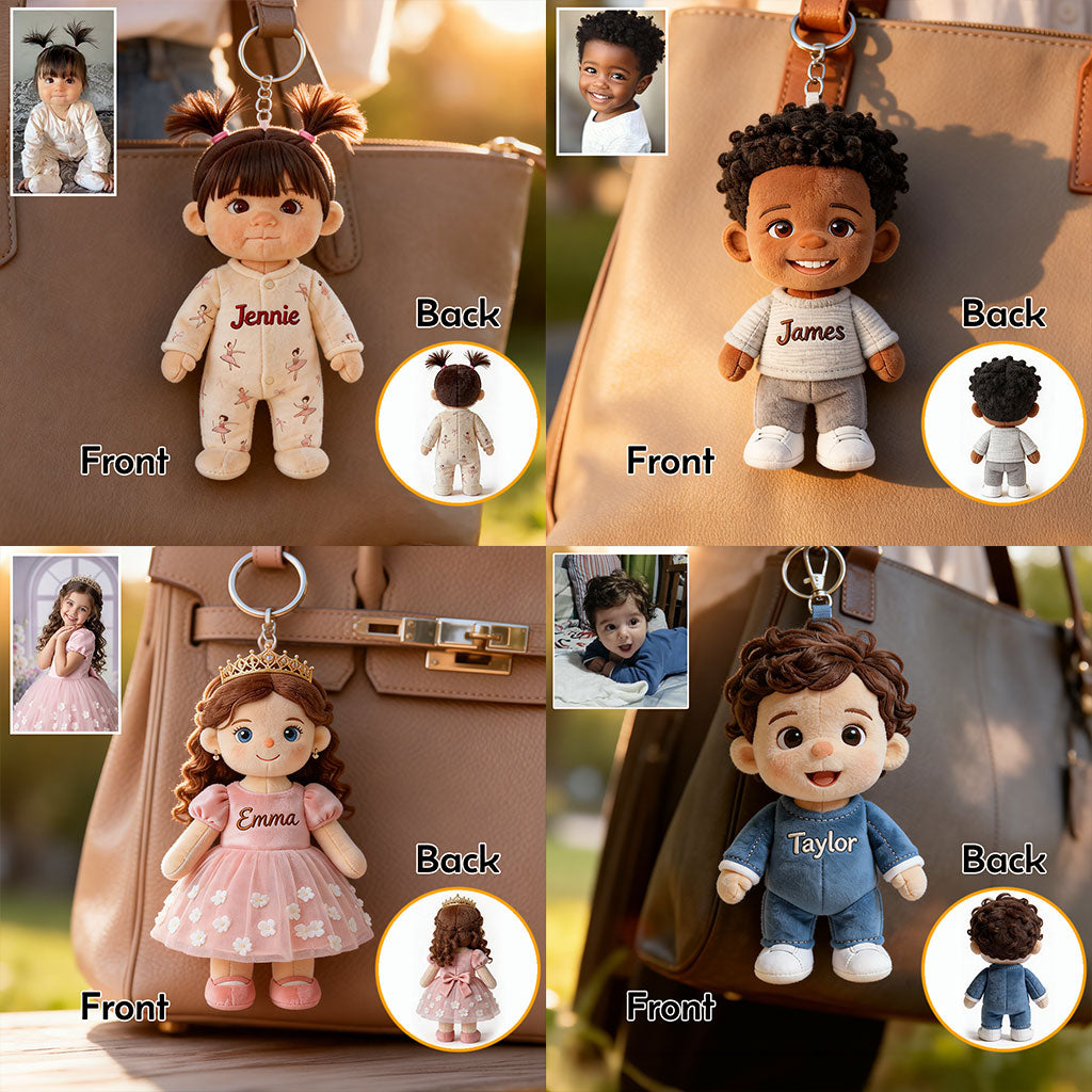 Mini Me - Personalisierter Kinder Plüsch Schlüsselanhänger