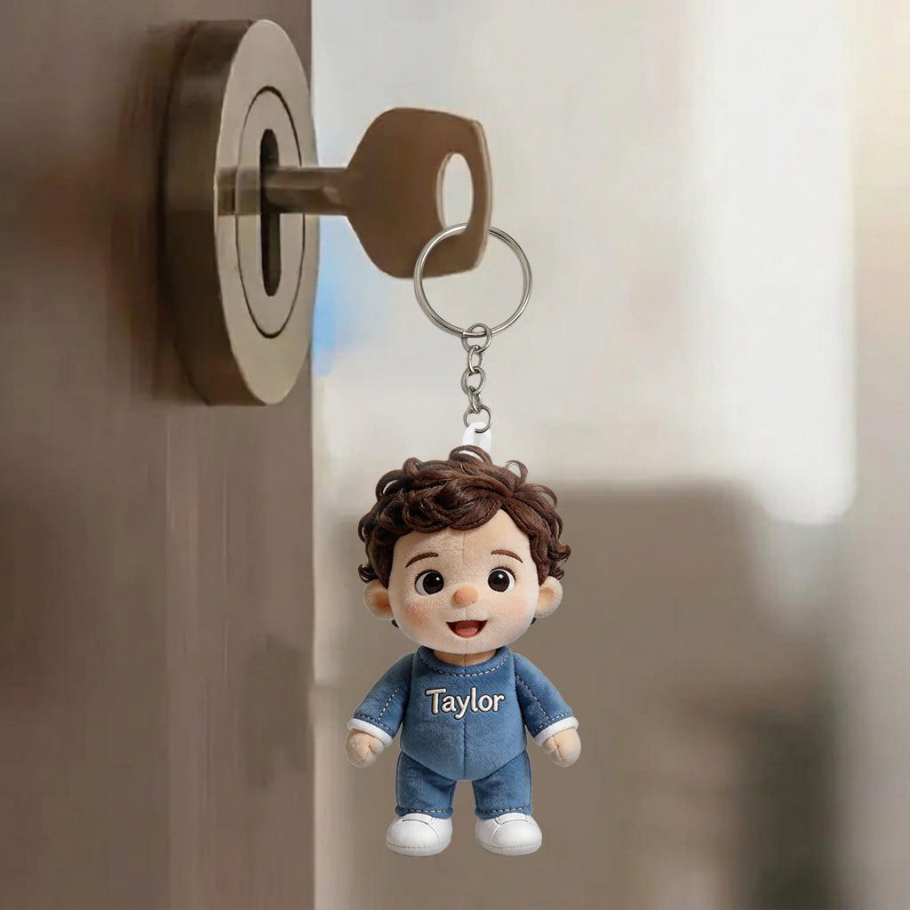 Mini Me - Personalisierter Kinder Plüsch Schlüsselanhänger