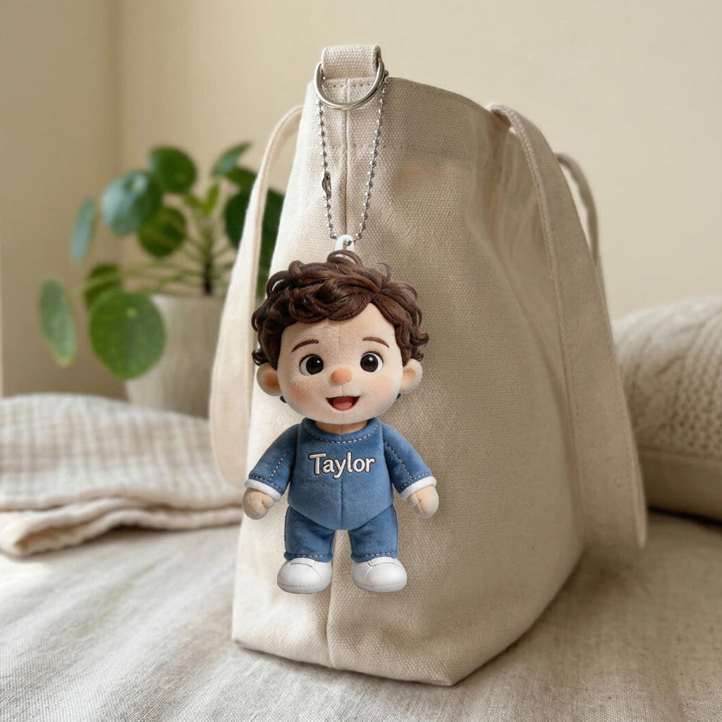 Mini Me - Personalisierter Kinder Plüsch Schlüsselanhänger