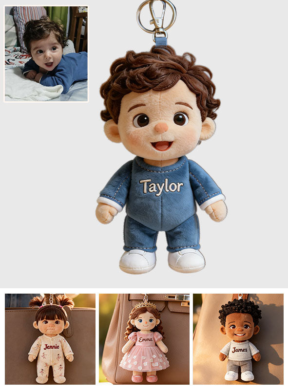 Mini Me - Personalisierter Kinder Plüsch Schlüsselanhänger