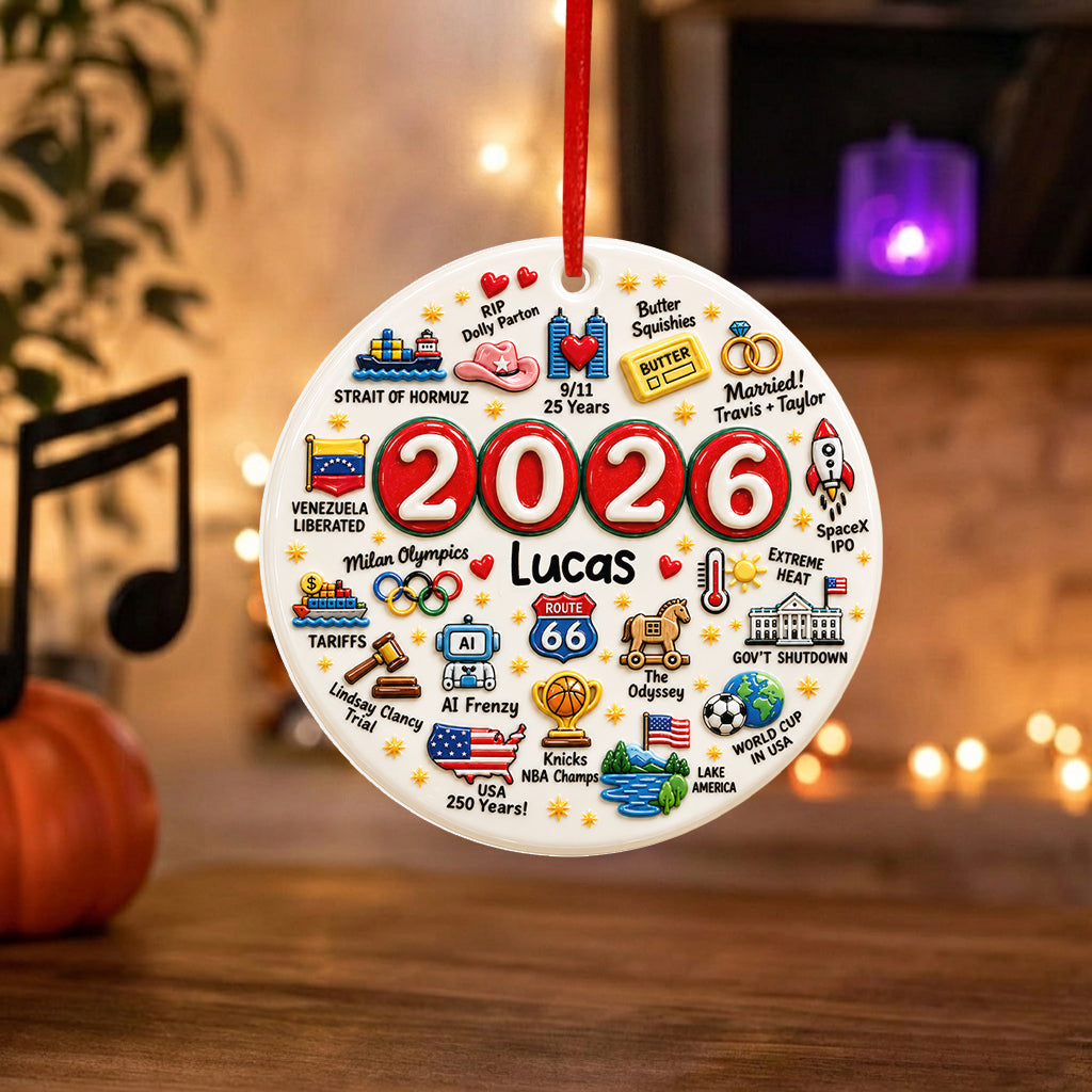 2026 Year in Review - Personalized Christmas Premium 3D Ornament
