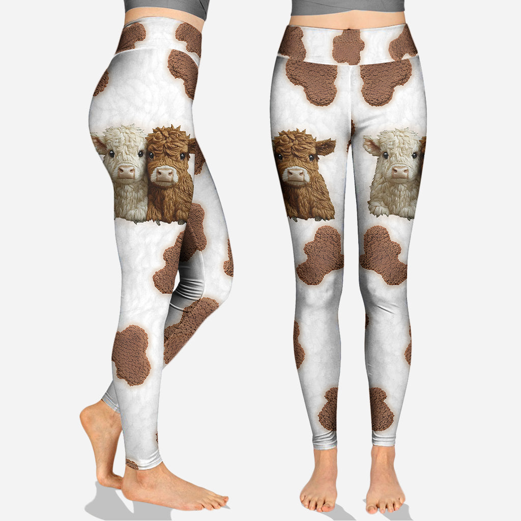 Adorable Highland Cows - Personalized Highland Cow Hoodie and Leggings