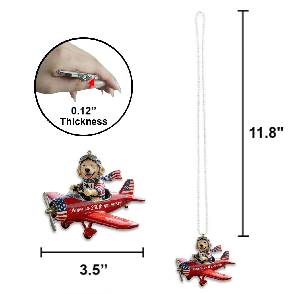 Frohen Jahrestag - Personalisierte Hundewagen Ornament