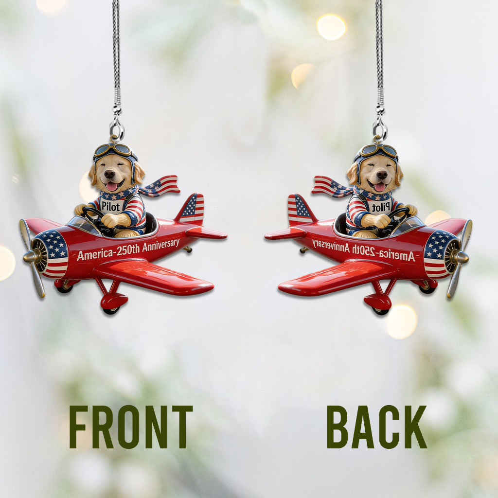 Frohen Jahrestag - Personalisierte Hundewagen Ornament