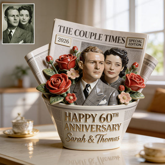 Die Couple Times - Personalisierte Paar Acrylplakette in Sonderform