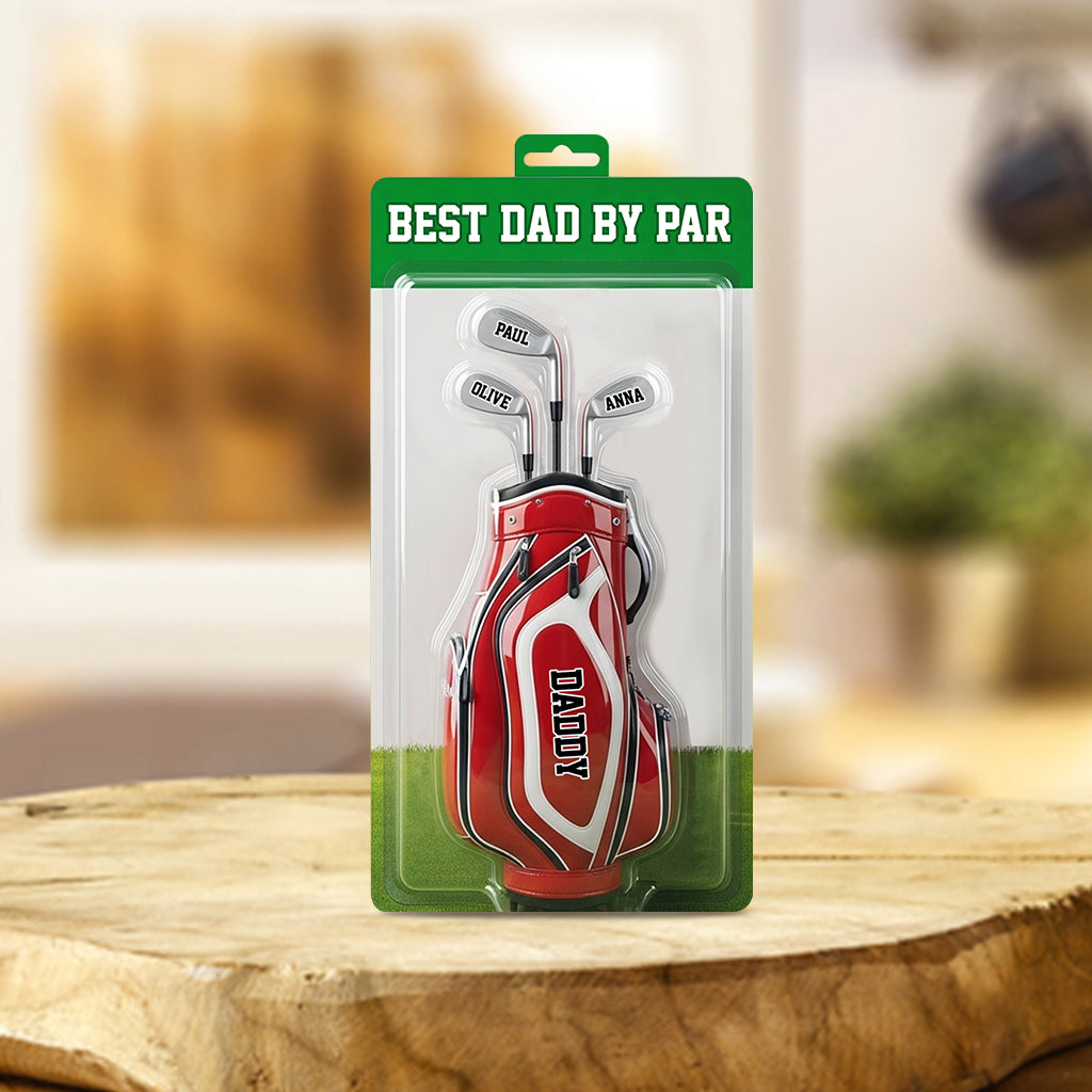 Best Dad By Par - Personalized Golf Custom Shaped Acrylic Plaque