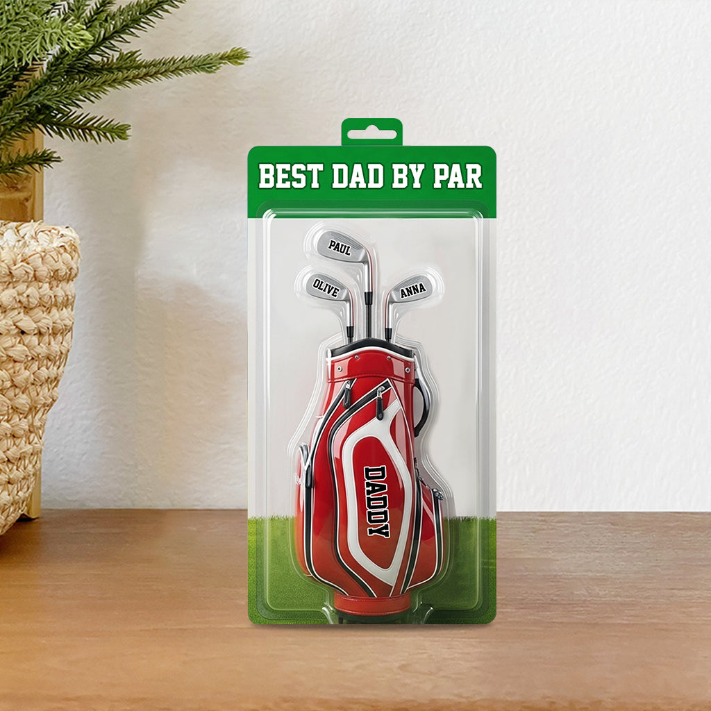 Best Dad By Par - Personalized Golf Custom Shaped Acrylic Plaque