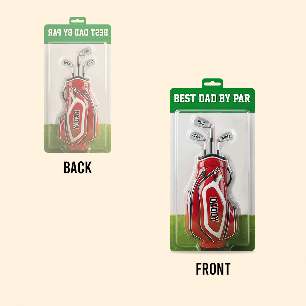 Best Dad By Par - Personalized Golf Custom Shaped Acrylic Plaque