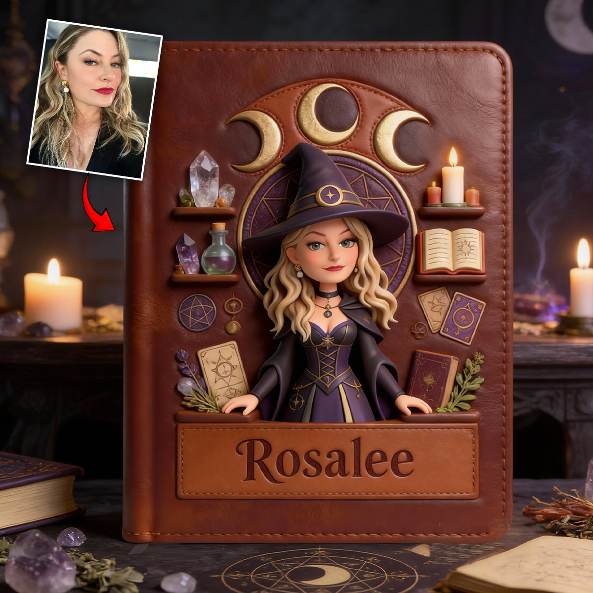 Magical Witch - Personalized Witch Leather Journal