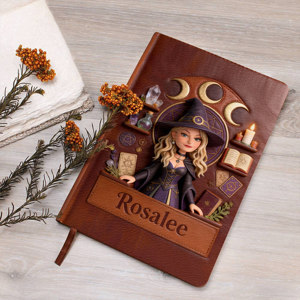 Magical Witch - Personalized Witch Leather Journal