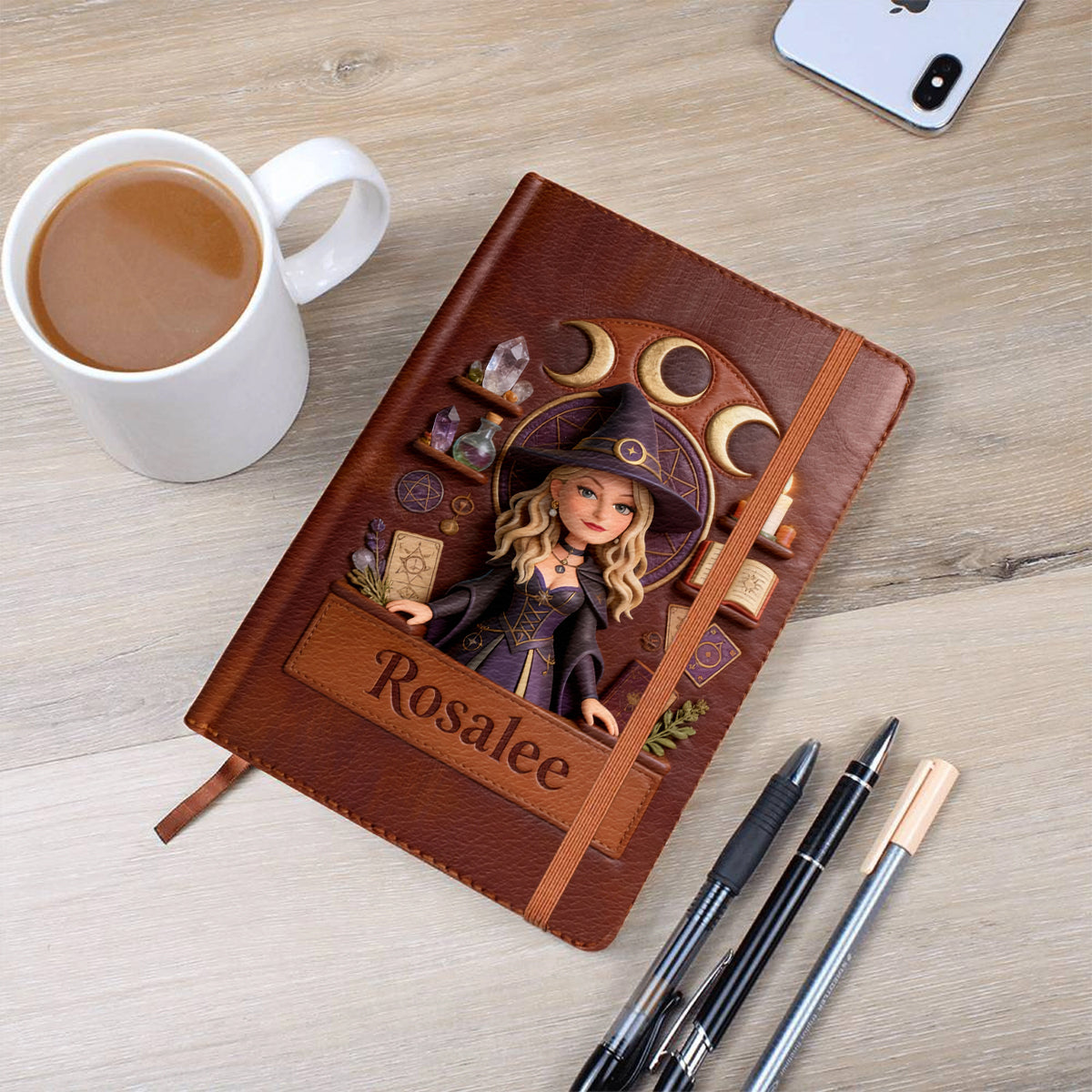 Magical Witch - Personalized Witch Leather Journal