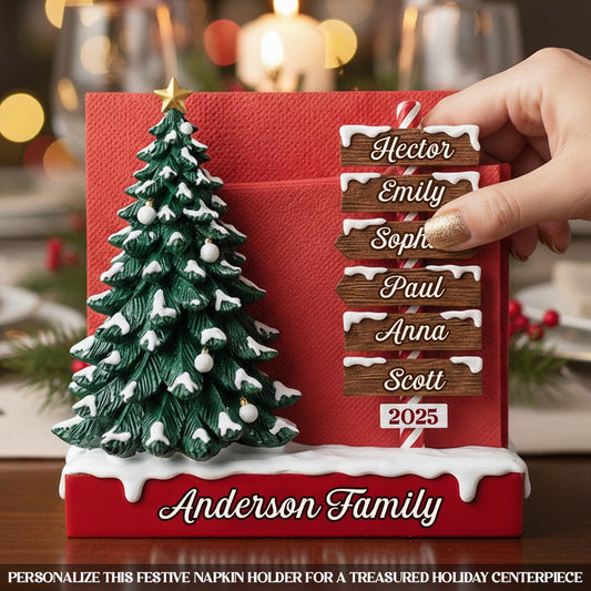 Merry Christmas Gift For Family - Personalized Family Paper Towel Holder