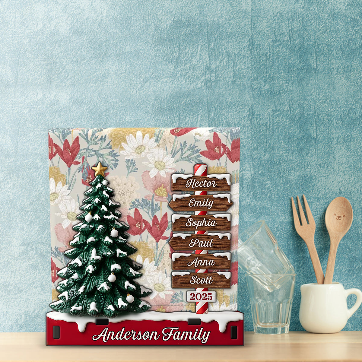 Merry Christmas Gift For Family - Personalized Family Paper Towel Holder