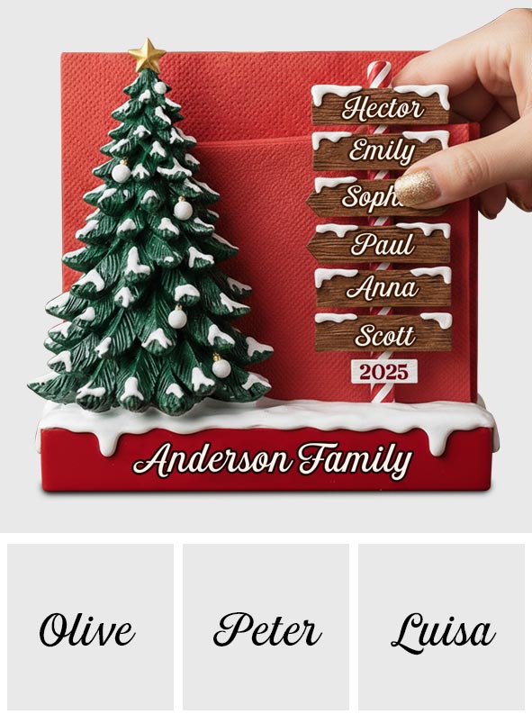Merry Christmas Gift For Family - Personalized Family Paper Towel Holder